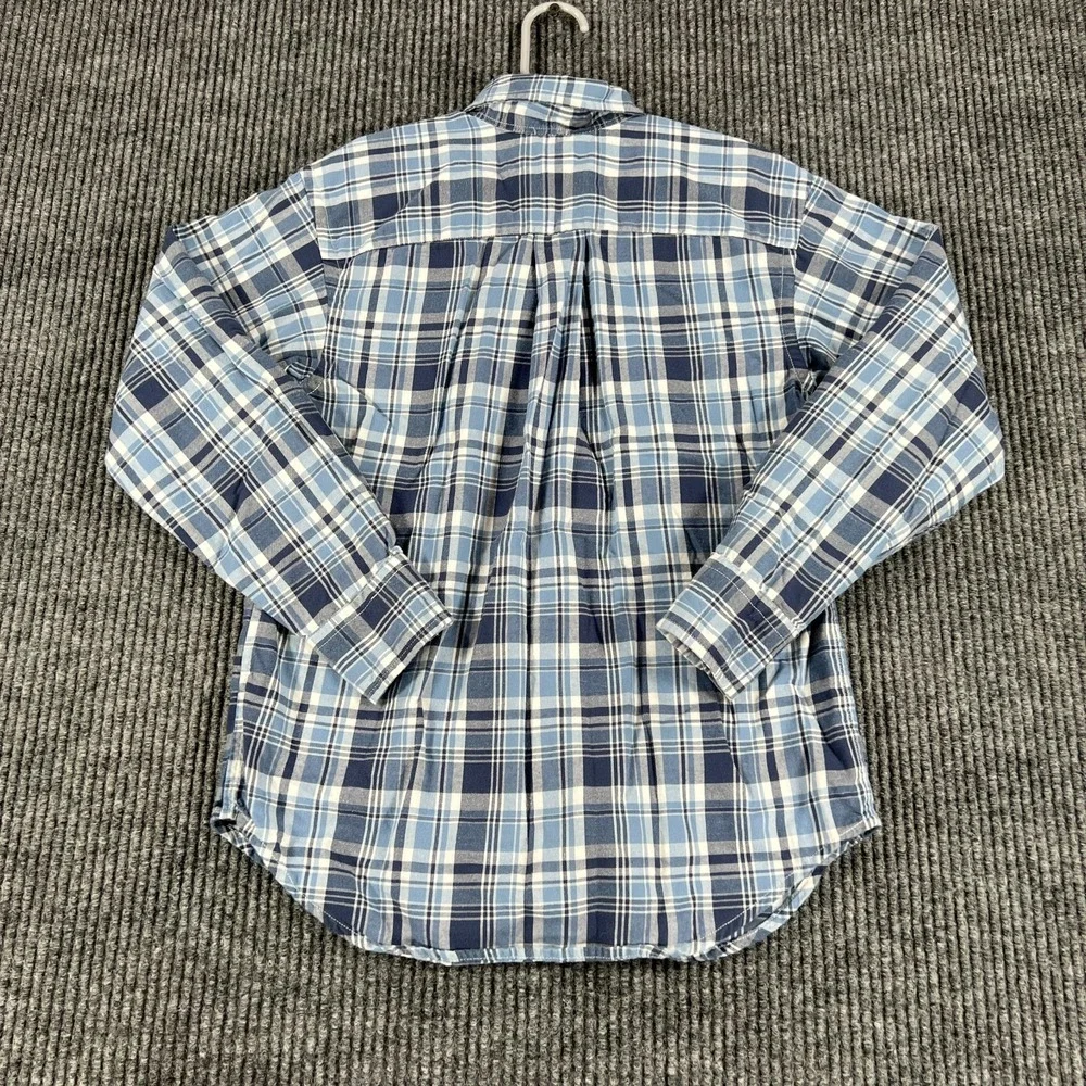 Ralph Lauren Shirt Boys Small Blue Plaid Long Sleeve Button Down Casual School